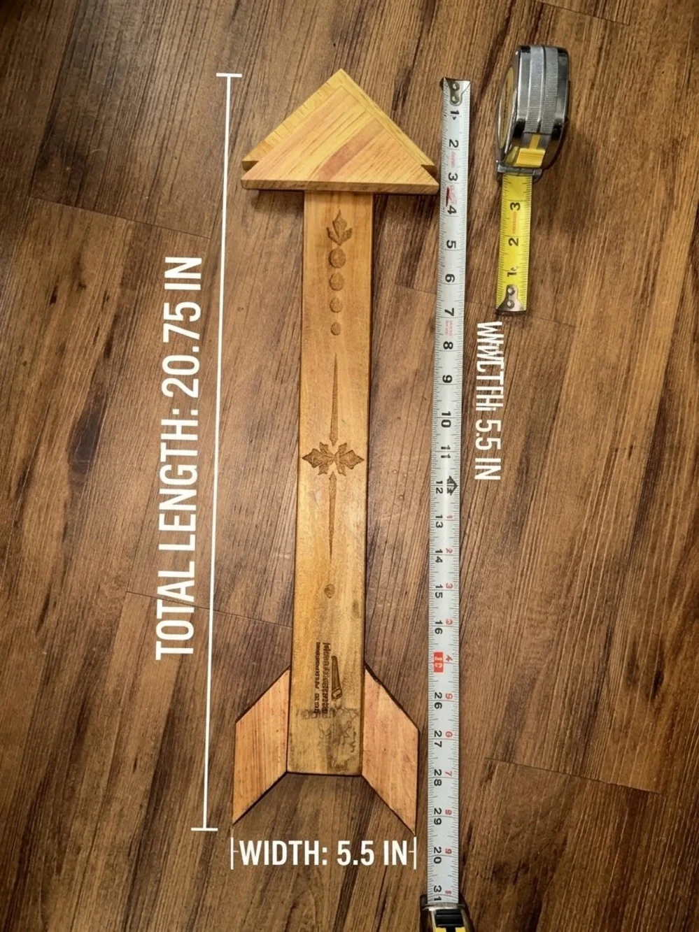 Handcrafted Wood Arrow Wall Decor - Artisan Compass & Directional Accent